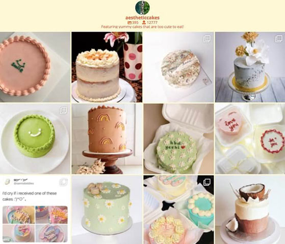 instagram feed on food blog