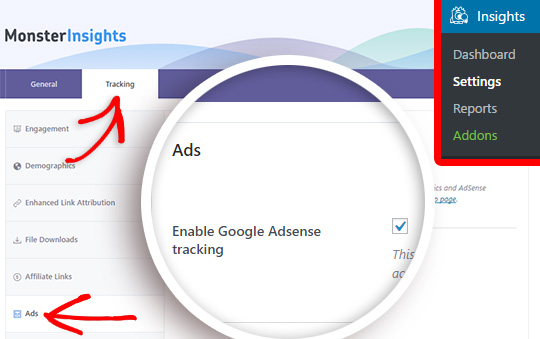 enable adsense