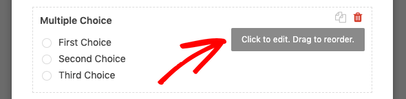 Edit, reorder or delete fields in WPForms