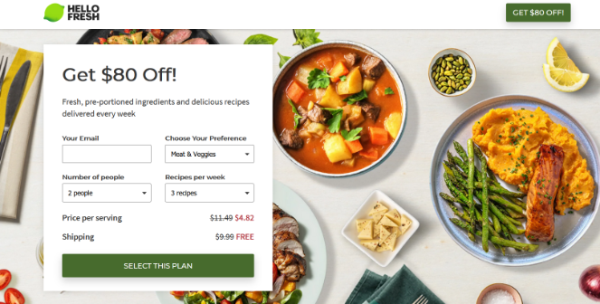 subscription-landing-page-example-hellofresh