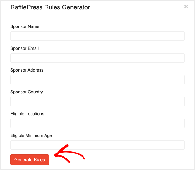 RafflePress Rules Generator