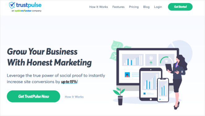 trustpulse website the best social proof tool